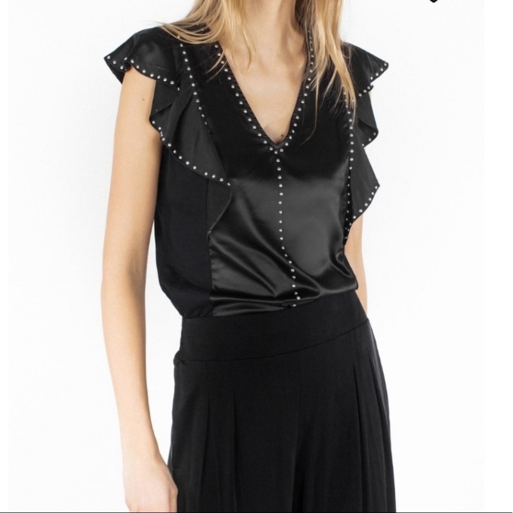 Generation Love Jordyn Studded top in black sz XS